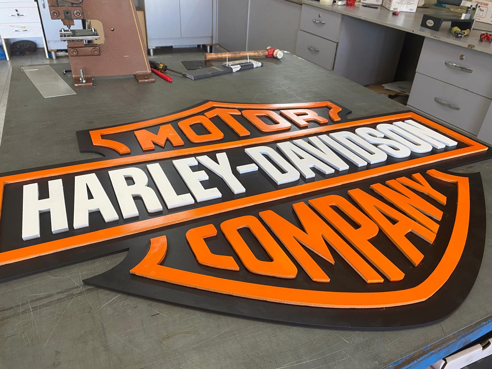 Özel kesim Harley-Davidson tabela üretimi